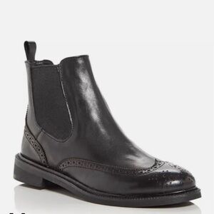 Jeffrey Campbell Black Brogue Ankle Boots